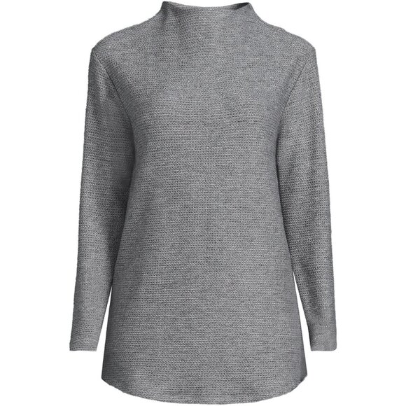 [NWT] Lands' End Women's Cable Ottoman Relaxed Long Sleeve Funnel Neck Tunic - Picture 1 of 4